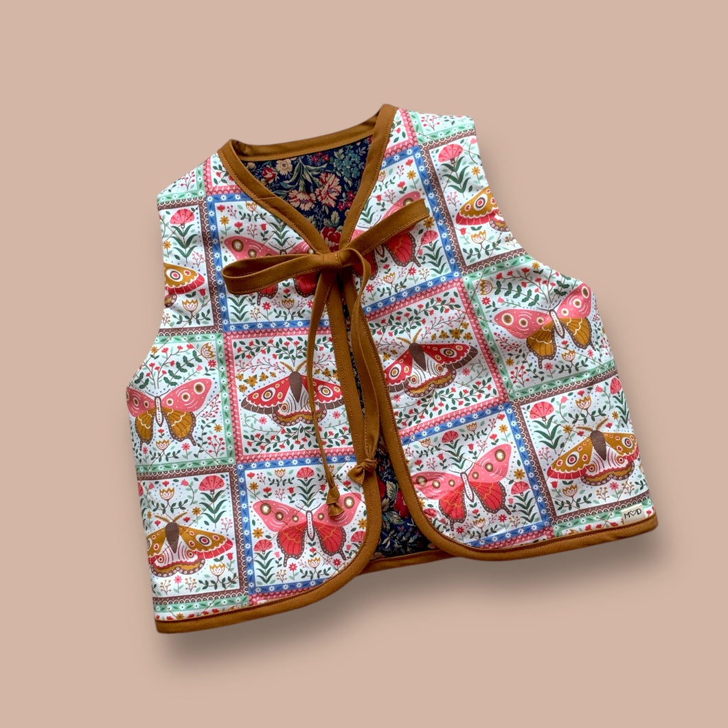 Butterfly Botanicals Quilted Gilet | 3-4 years