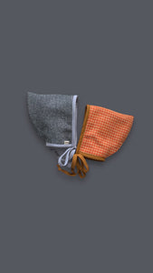 Orange Houndstooth Pixie | choose your size